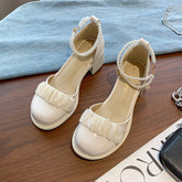 Zapatos de tacón alto y grueso con diseño de hada para mujer